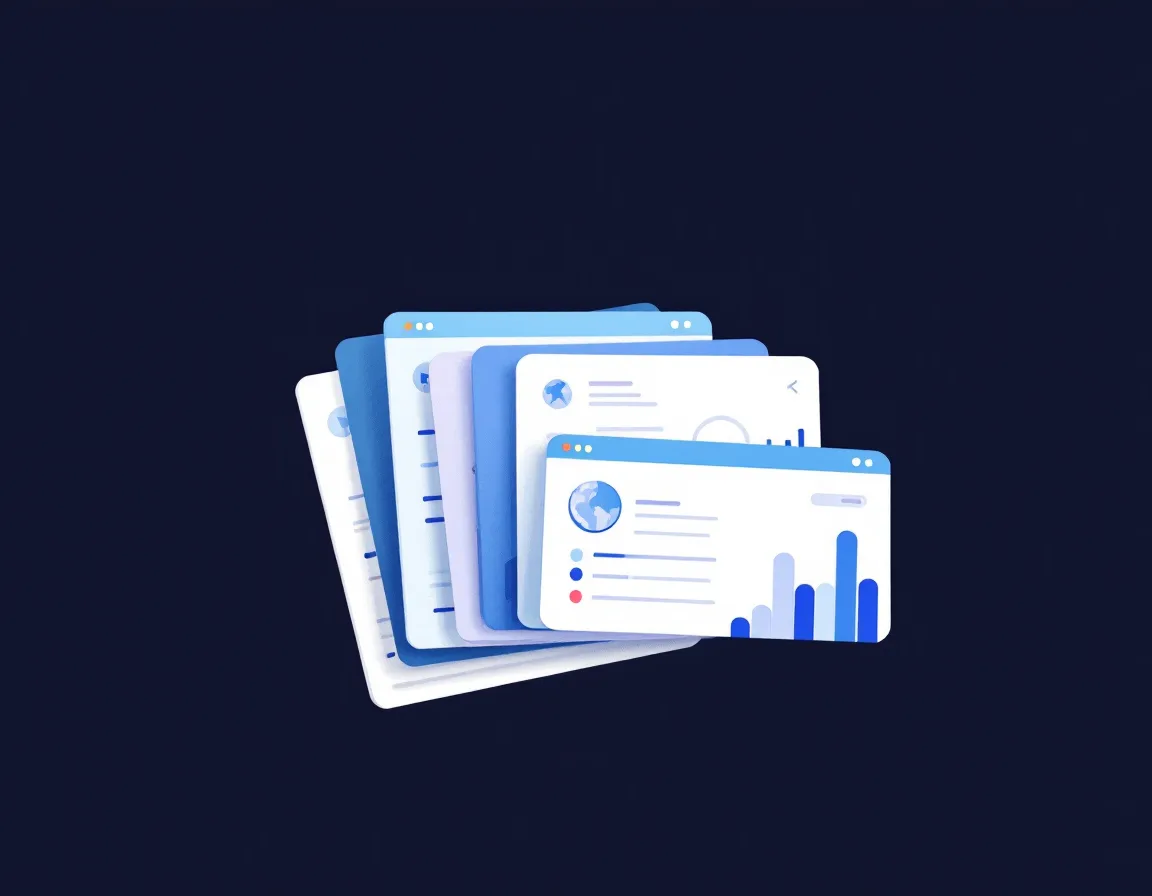 Four fanned dashboard screens representing an application in four languages